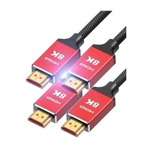 2 Pack 10ft Capshi 8K HDMI Cables High Speed Braided Gold Plated PS5 Xbox TV NEW